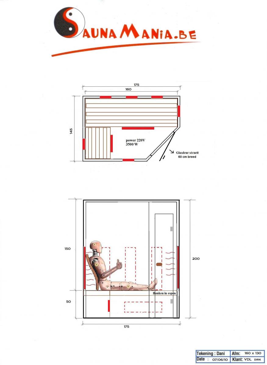 zelfbouw sauna plan