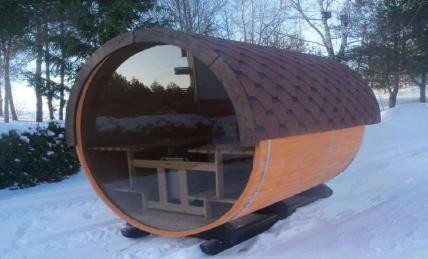 barrel sauna panoramiek